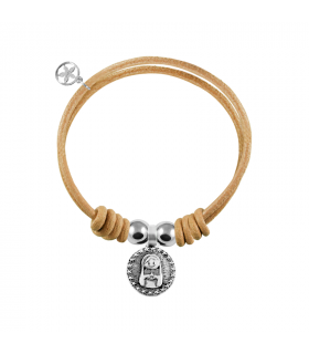 Pulsera cuero Virgen Lupita