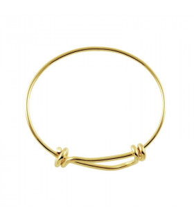 Golden bracelet with sliding knots