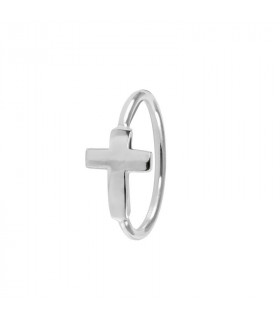 Silver cross ring