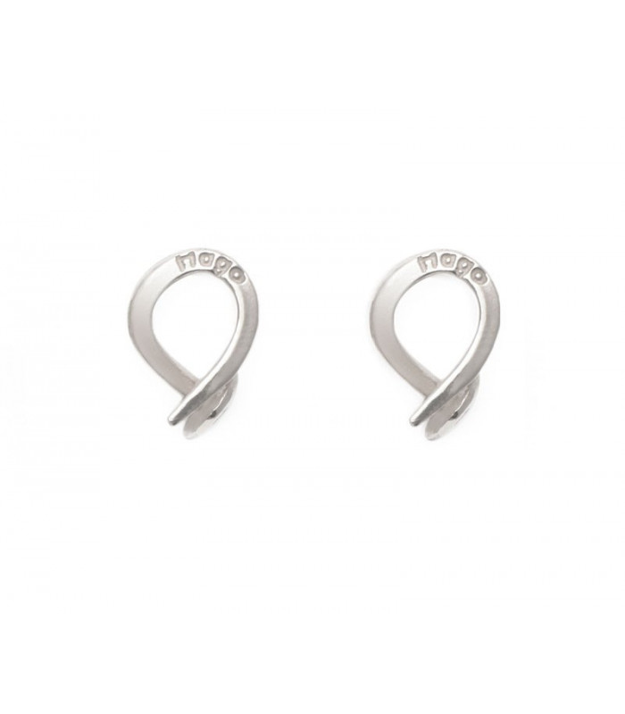 Nail earrings in sterling silver