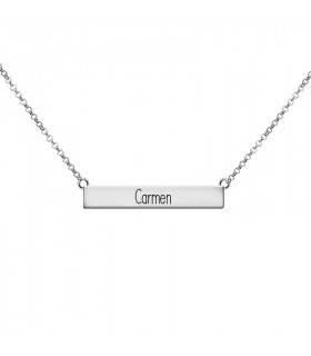 Personalized silver name necklace