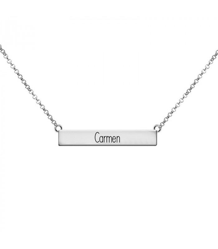 Personalized silver name necklace