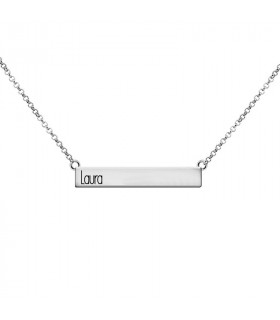 Personalized choker with name on the left.