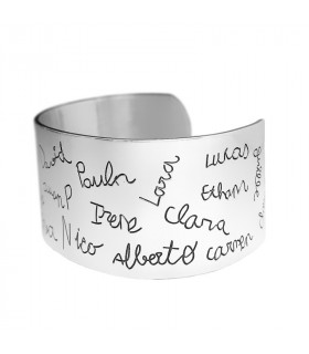 Silver teacher personalized bracelet