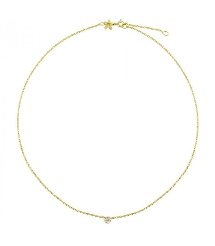 Gold zirconia necklace