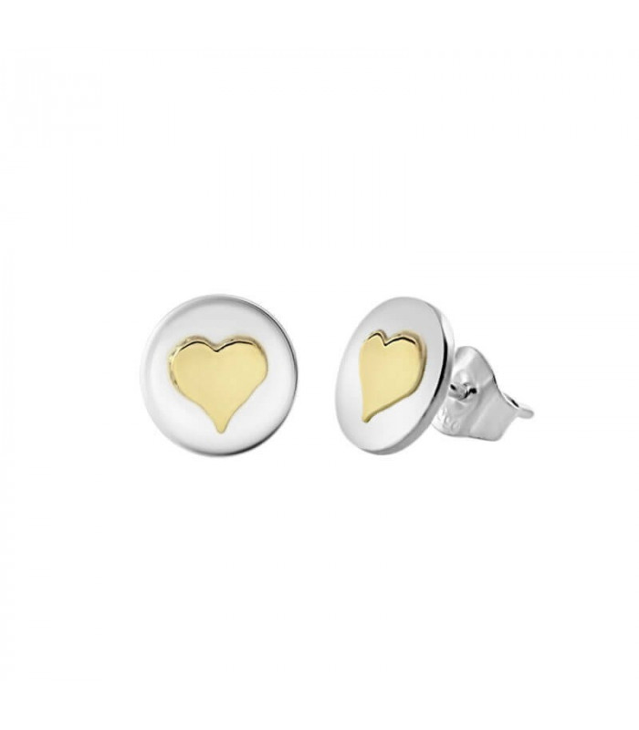 Gold heart earring