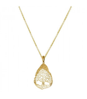 Golden tree of life pendant