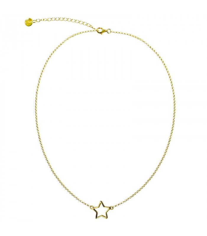 Gold plated silhouette star necklace