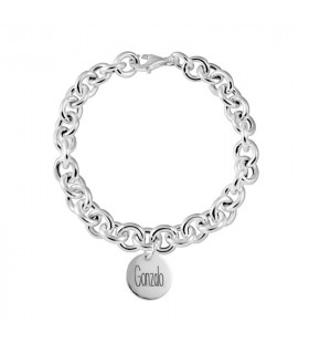 Pulsera personalizada eslabones con medalla 12mm