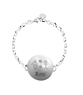 Pulsera fetiche con gota aplastada