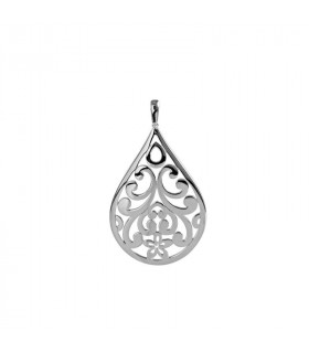 Openwork filigree silver pendant