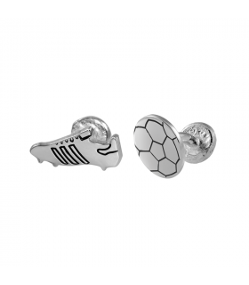 Soccer cufflinks with boot and ball shape