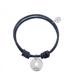 Pulsera de cuero con nudos corredizos slim calada