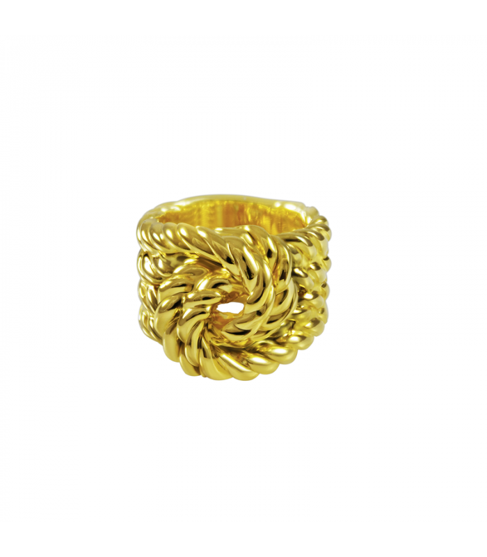 Golden knots rope ring