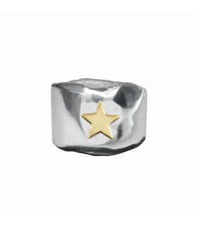 Anillo personalizado estrella oro