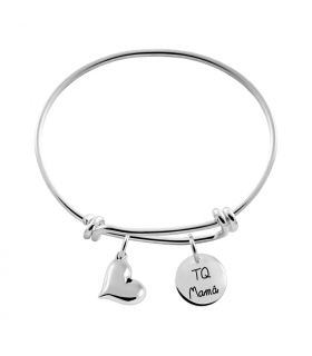 Personalized bracelet with name and heart