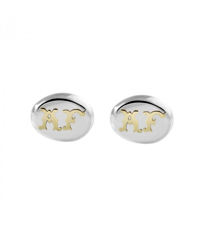 Gold and silver cufflinks