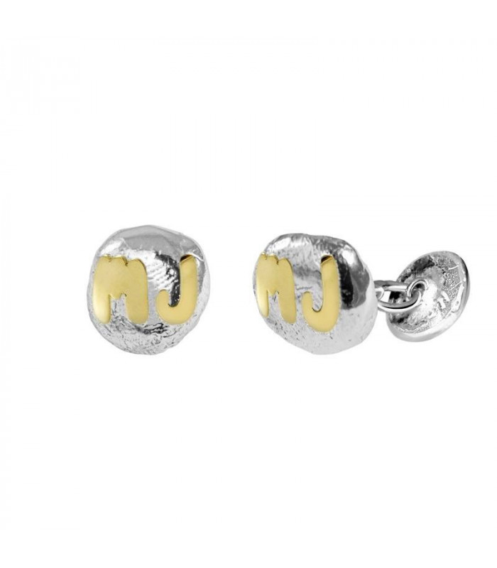 Gold initial cufflinks