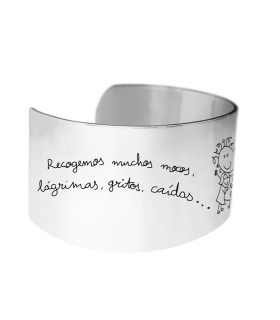 Pulsera profesora personalizada en plata | Hago