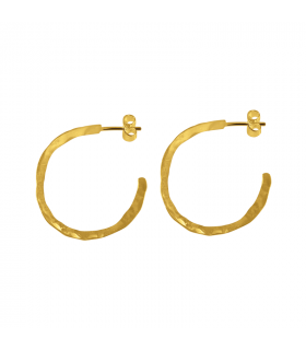 Golden hoop earring