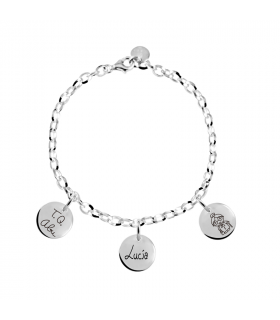 Pulsera Abuela Medallas Personalizadas - Hago