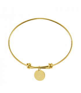 Gold knots bracelet with medal