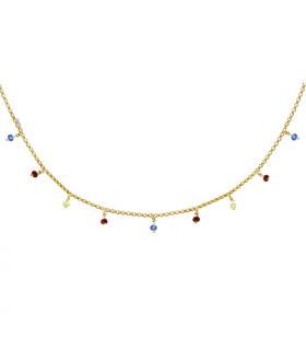 Colored Stones Choker in silver | Hago