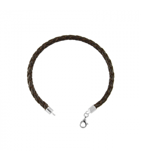 Braided leather bracelet