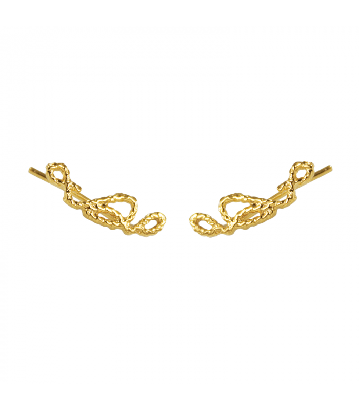 Climbing earring rope gold bath