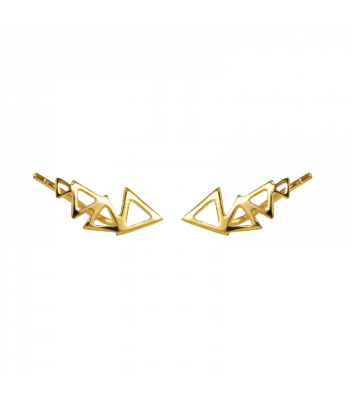 Golden triangle stela earrings