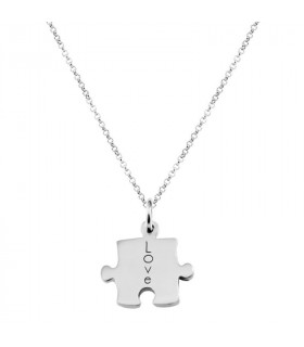 Colgante puzzle plata