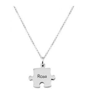 Silver puzzle necklace