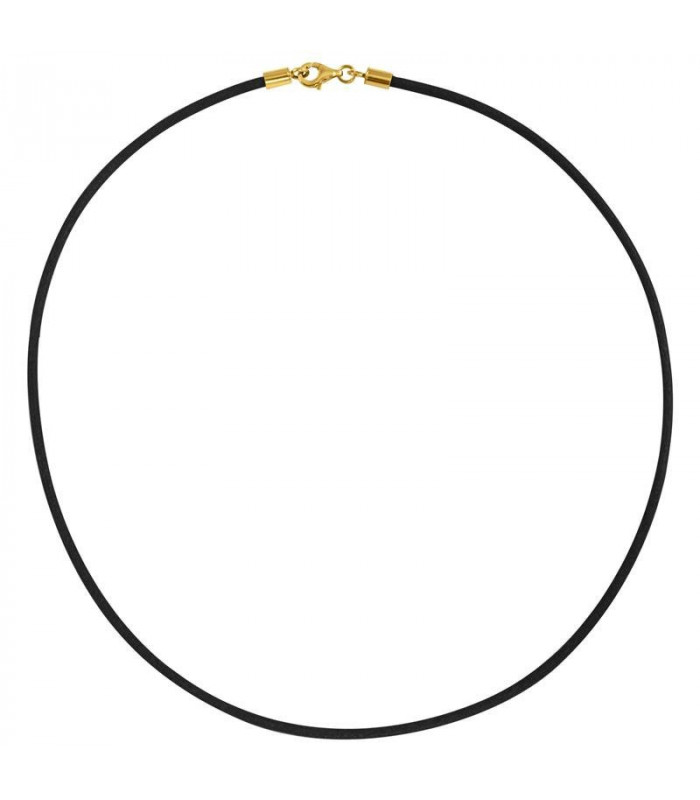 Gold plated black cord