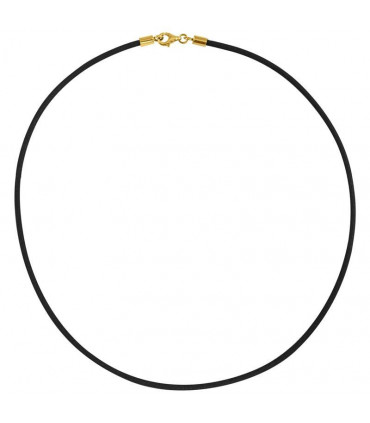 Gold plated black cord