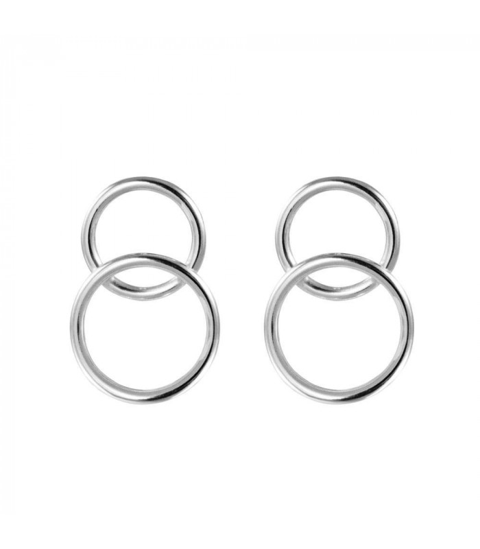 Silver hoop earring