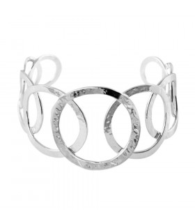 Hoop bracelets with irregular finish