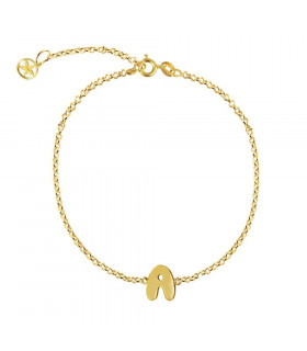 Gold custom bracelet with initial