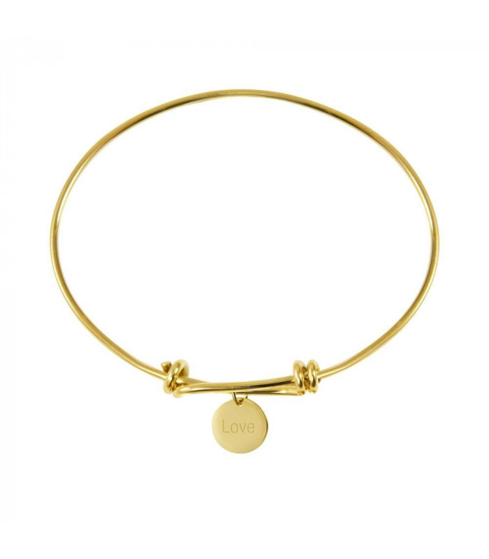 Gold bracelet with Love medal