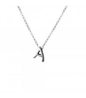 Silver initial choker