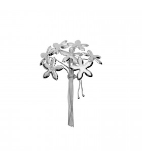 Silver jasmine brooch