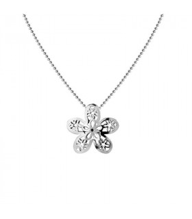 Openwork jasmine silver necklace