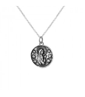 Virgin Mary silver necklace