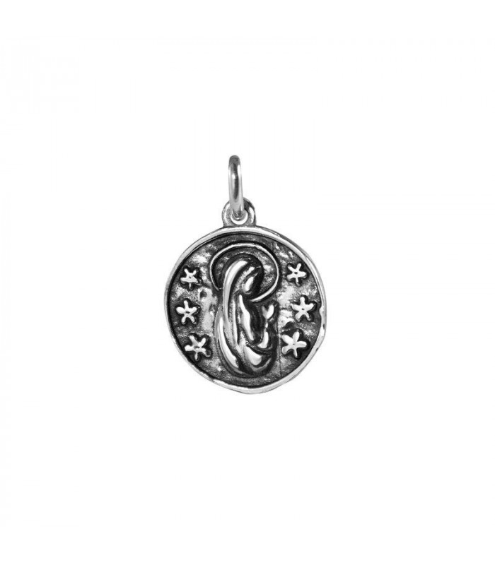 Virgin Mary silver pendant