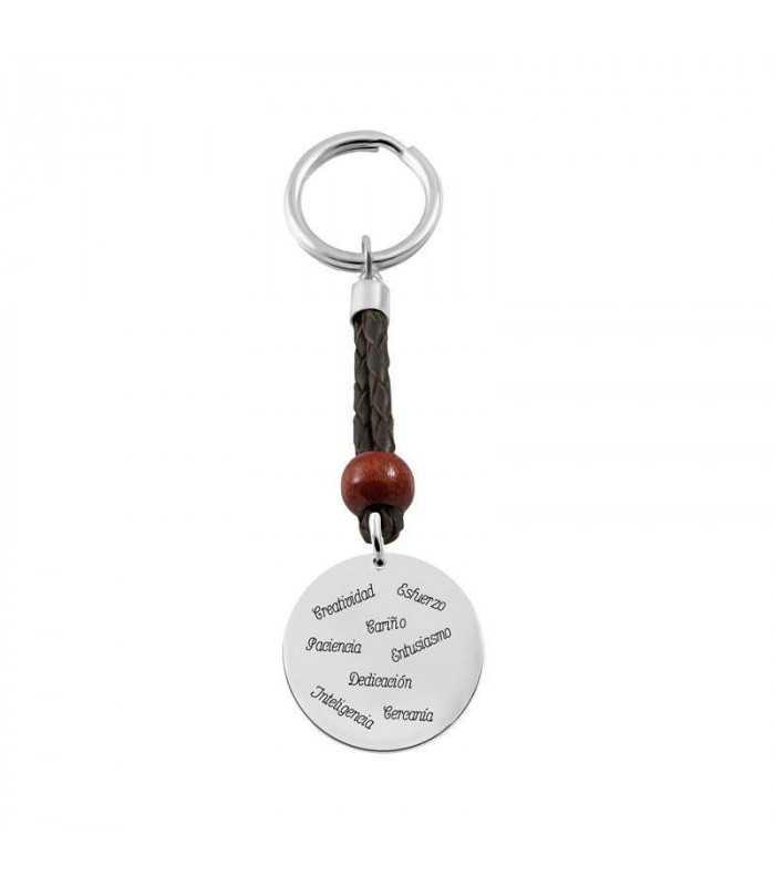 Personalized signatures key ring in silver | Hago