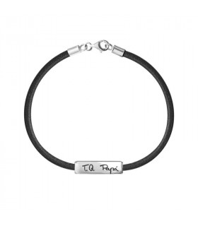 TQ Dad bracelet in leather and silver