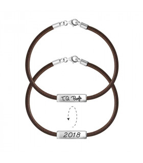 Chocolate brown personalized bracelets