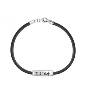 Leather bracelet I love you Dad in silver