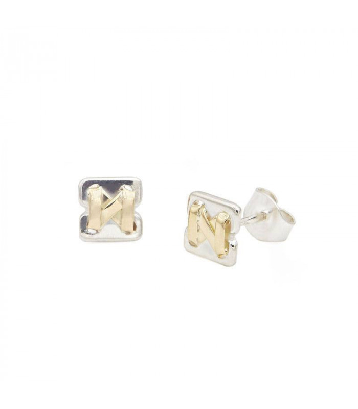 Silver and gold Lazada earrings