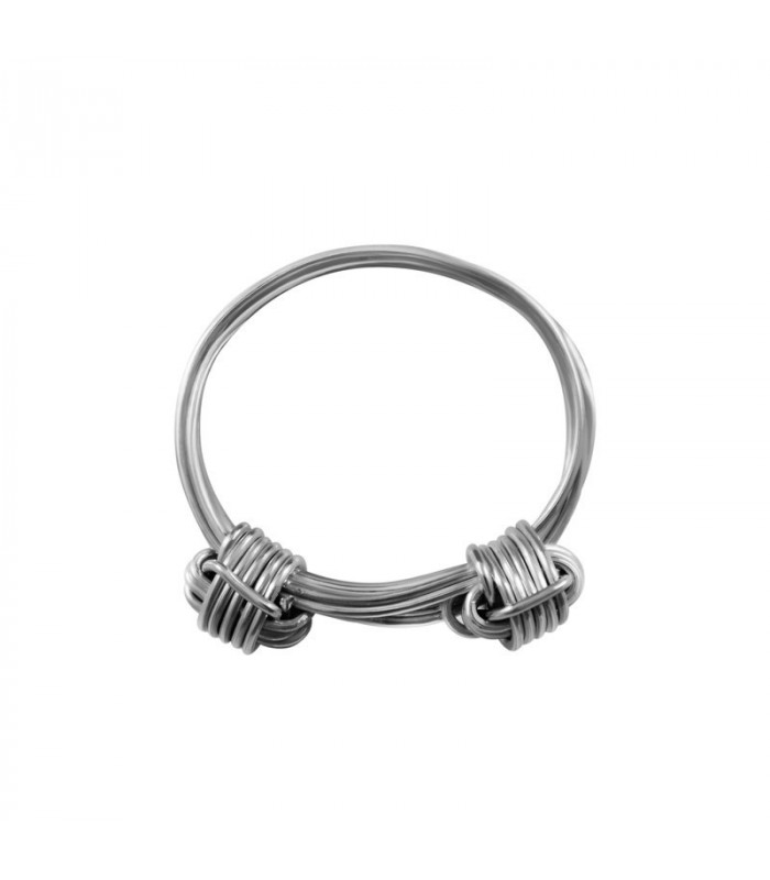 Silver knots ring