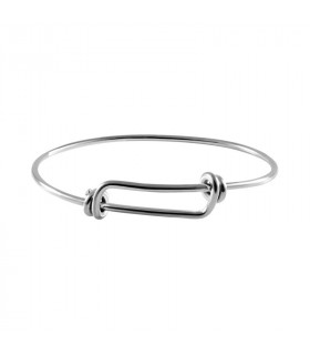 Sliding knot bracelet in silver